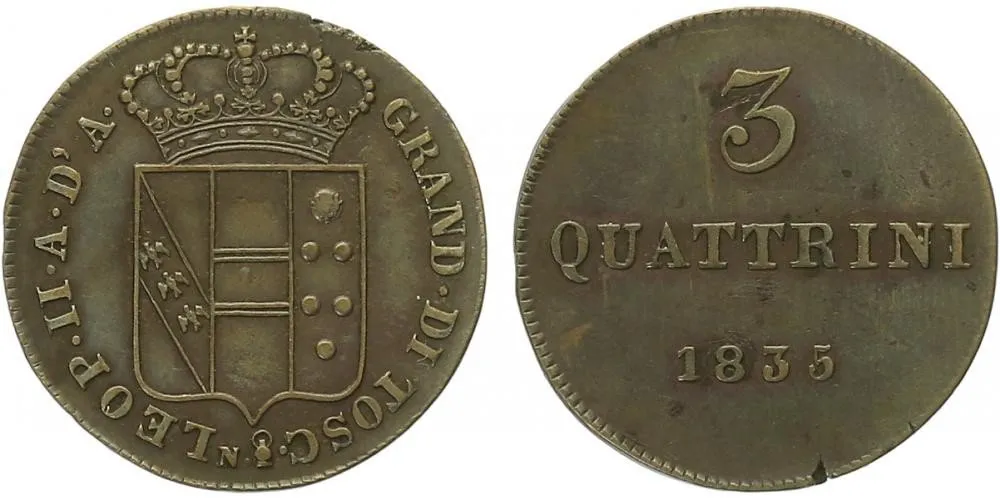 Itálie - Toskánsko, Leopold II., 1824 - 1848, 1849 - 1859 — 1
