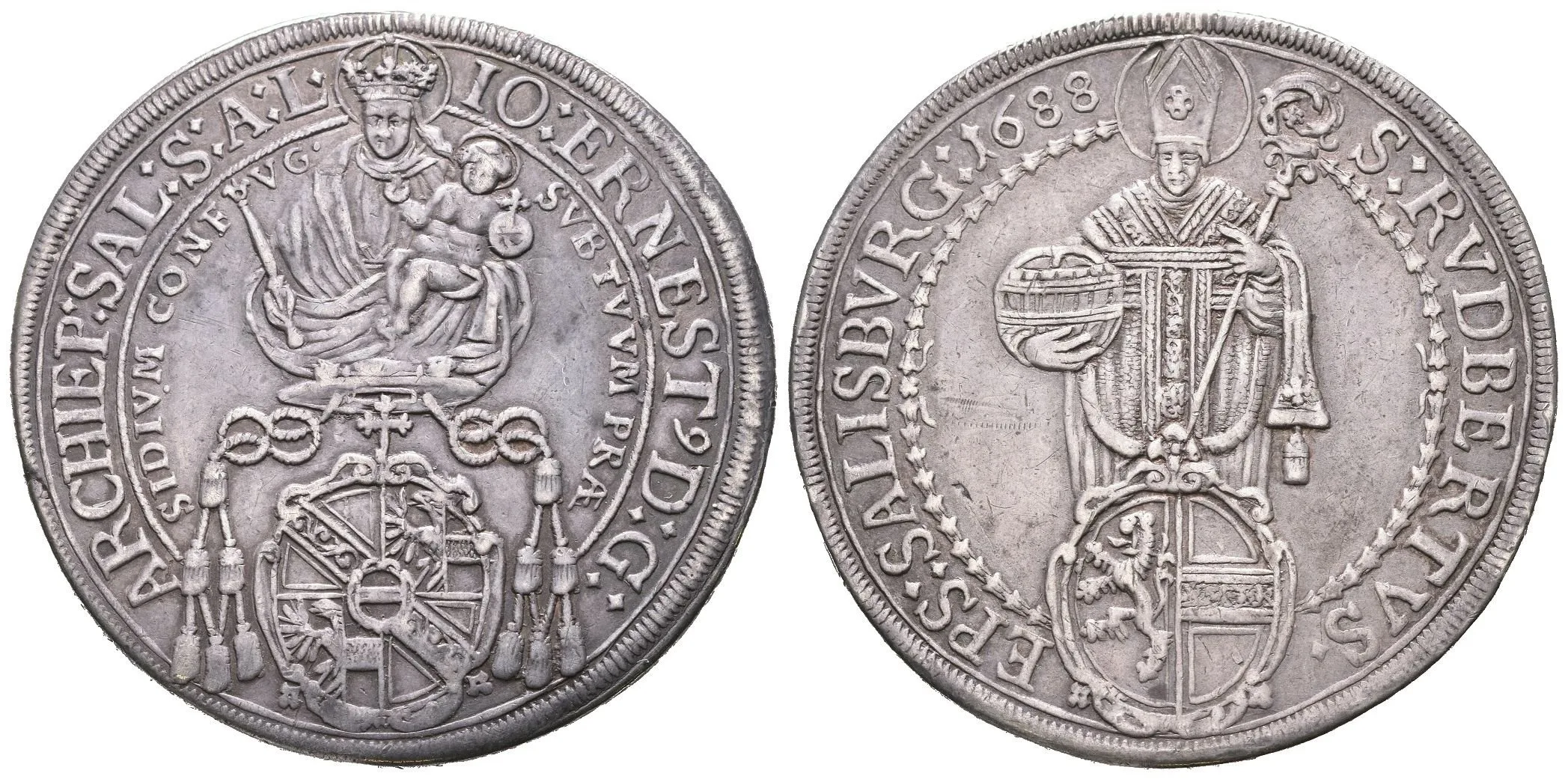 Tolar 1688, Šm.45-E-8, pěkná patina, rysky — 1