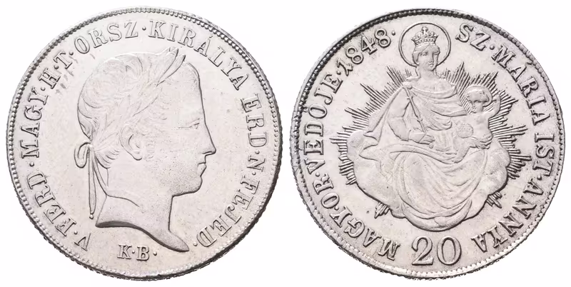 Revoluce, 20 Krejcar 1848 KB, Kremnica