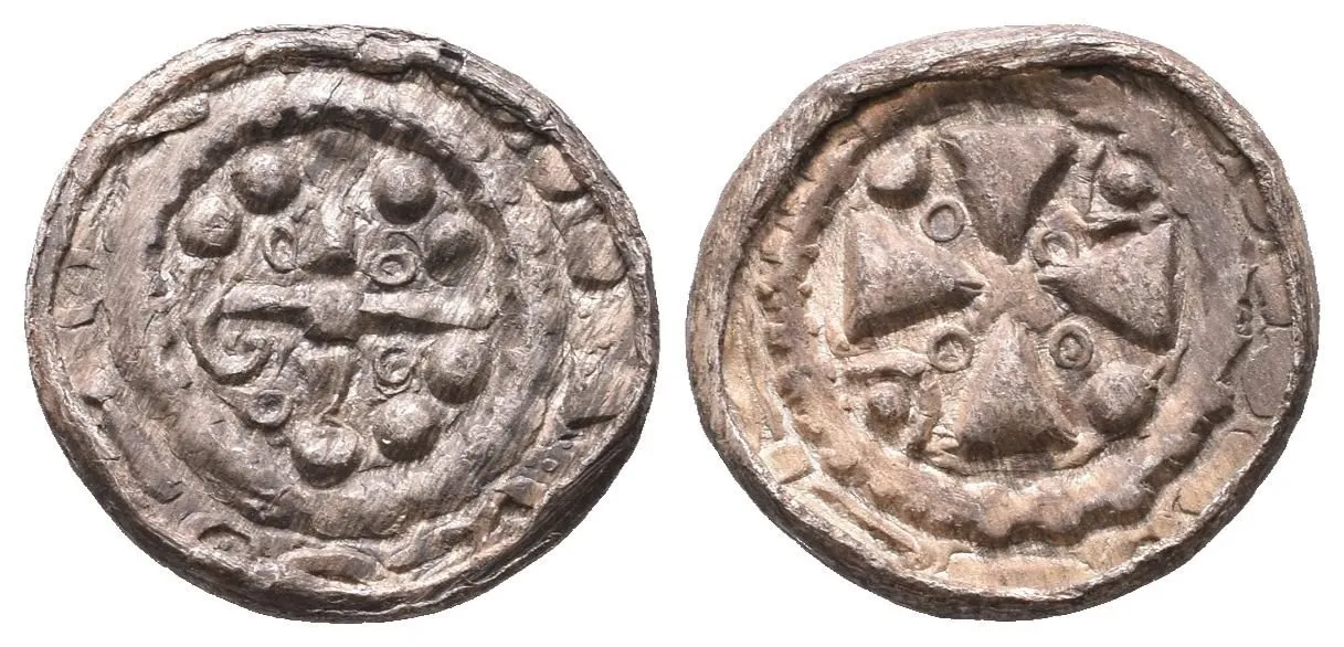 Denár (Sachsenpfennig/Randpfennig), minc. Merseburg nebo Halle, pod. — 1