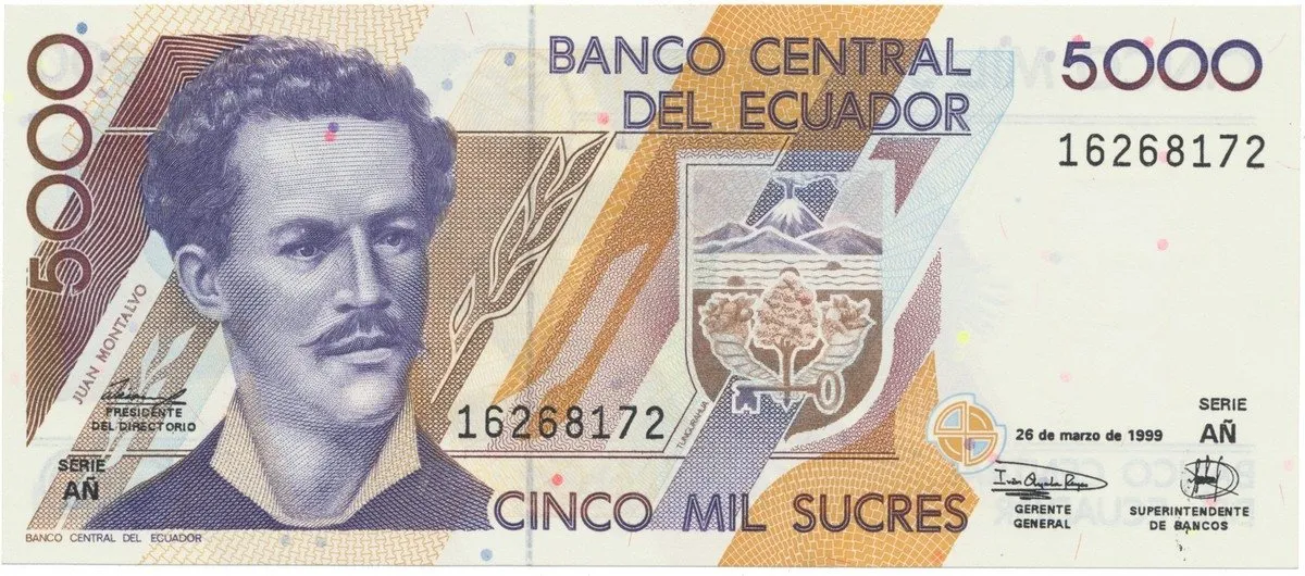Ekvádor, 5000 Sucres 1999, P.128c