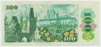 Československo, 100 Koruna 1989, vysoká série A 51,  Hej.110a - fotografie 2