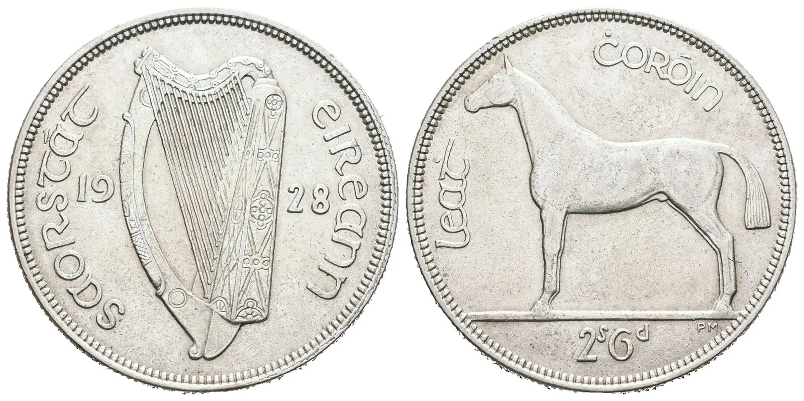 Irsko, 1/2 Crown 1928