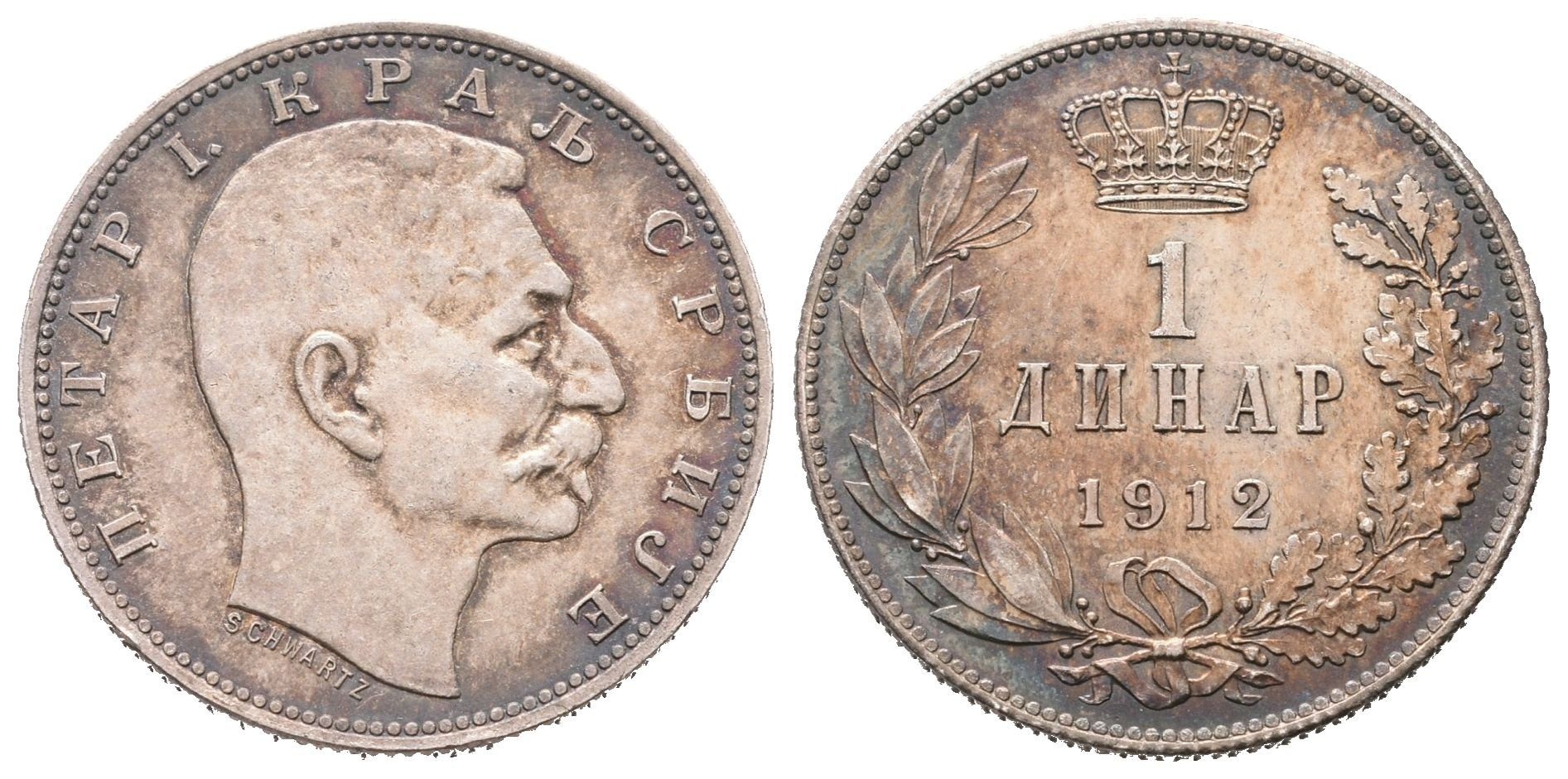 Srbsko, 1 Dinar 1912