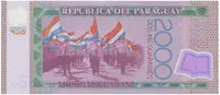 Paraguay, 2000 Guaranies 2017, plastová, P.228d - fotografie 2