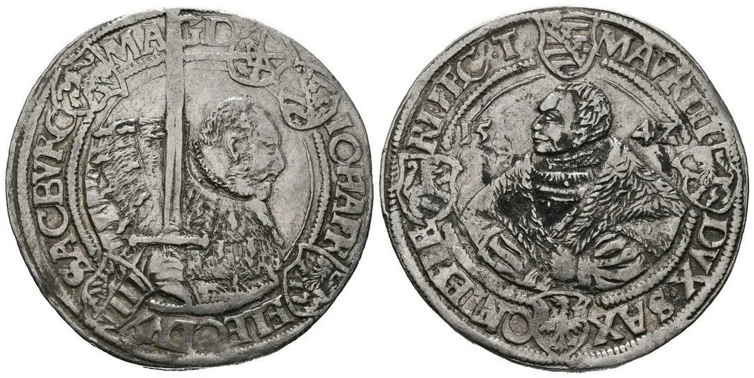 Sasko, Johann Friedrich a Moritz, 1541 - 1547 — 1
