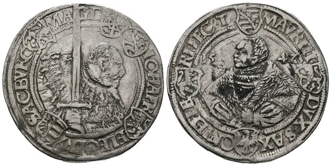 Sasko, Johann Friedrich a Moritz, 1541 - 1547 — 1