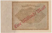 Německo, 1 Milliarde Mark 1923, Ro.110b - fotografie 2