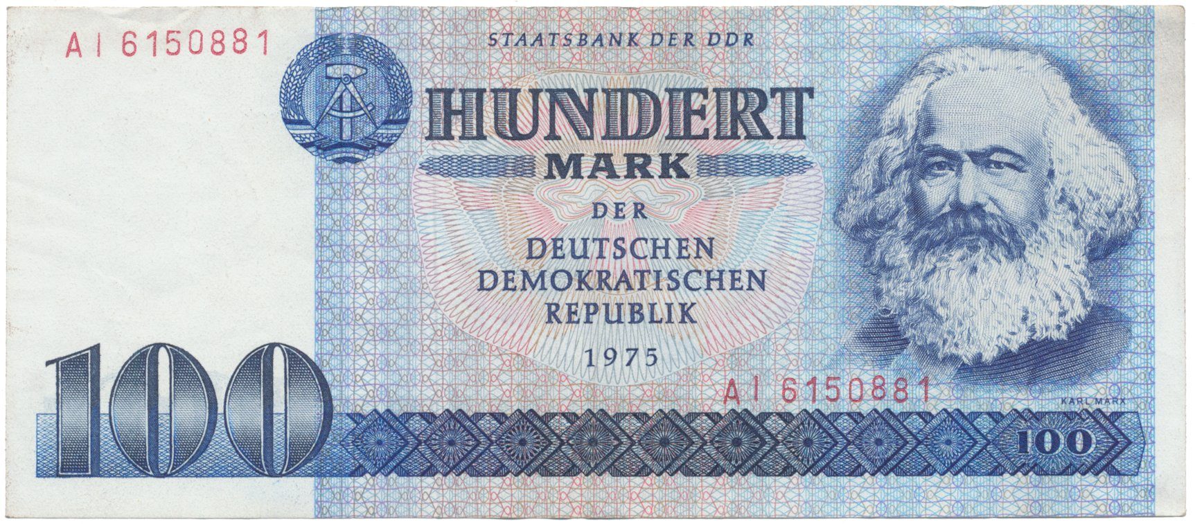 Německo - NDR, 100 DM 1975, II. vydání (1986), Ros.363c