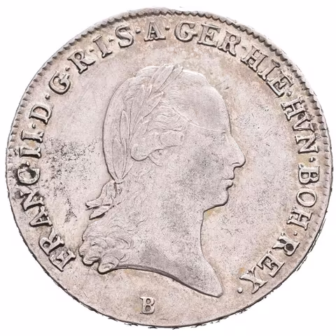 1/4 Tolar křížový 1797 B, Kremnica, patina, zbytky lesku, just. a rysky