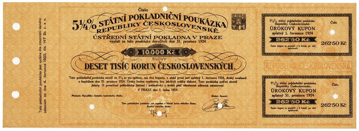 Státní pokladniční poukázky, 1919 - 1939 — 1