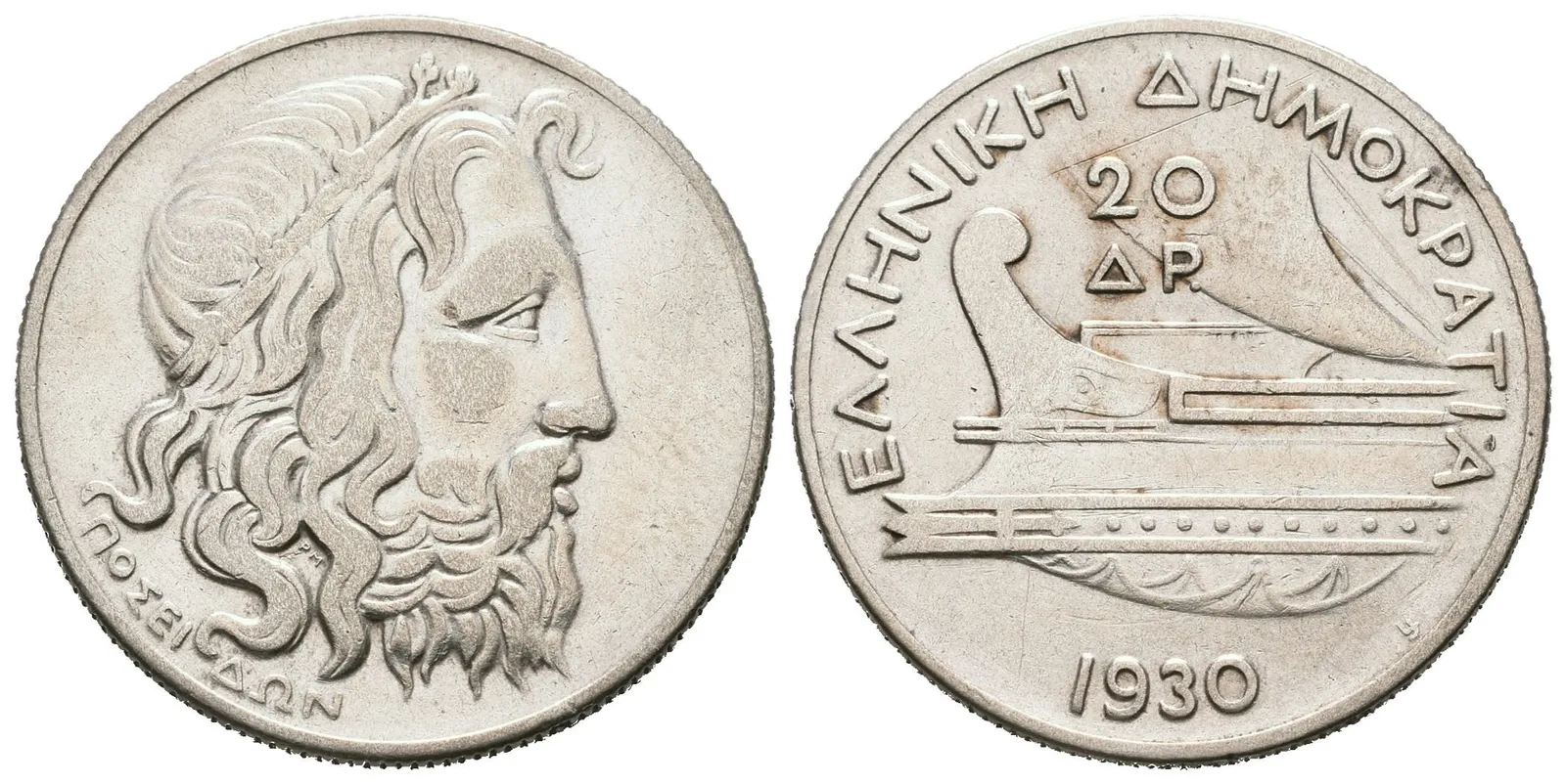Řecko, 20 Drachma 1930