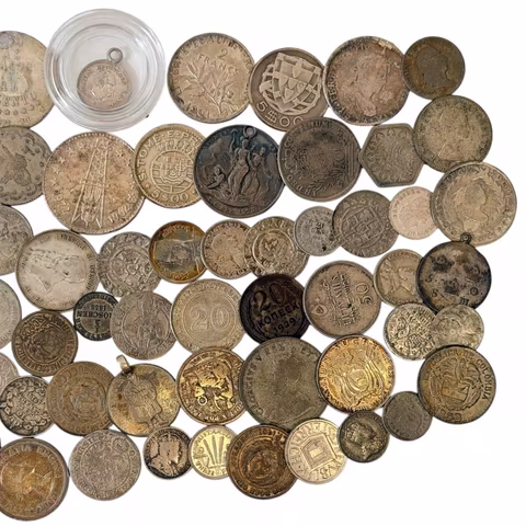 Soubor stříbrných mincí a žetonů z období 17. - 20. století, Evropa -