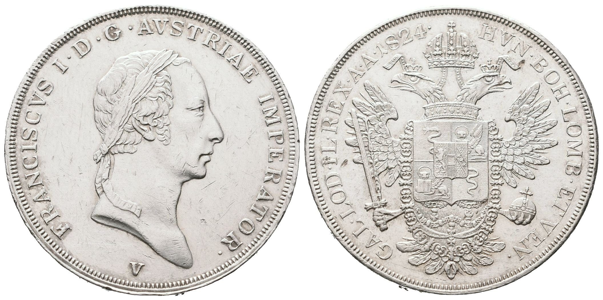 František II., Scudo 1824 V, Benátky