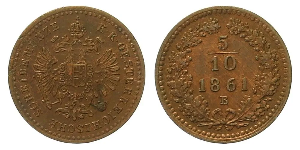 Rakouská a spolková měna, 1857 - 1892 — 1