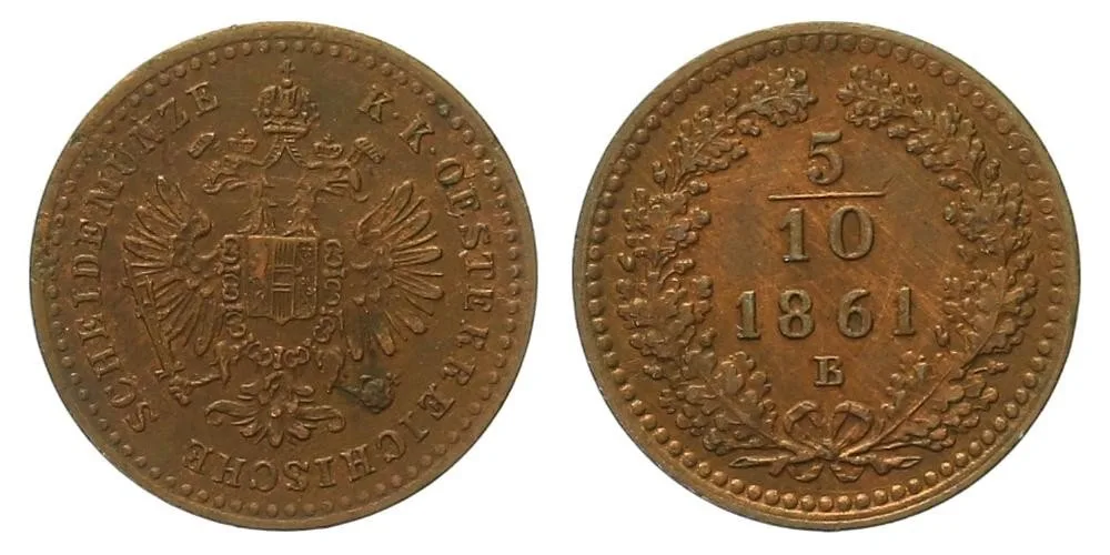 Rakouská a spolková měna, 1857 - 1892 — 1