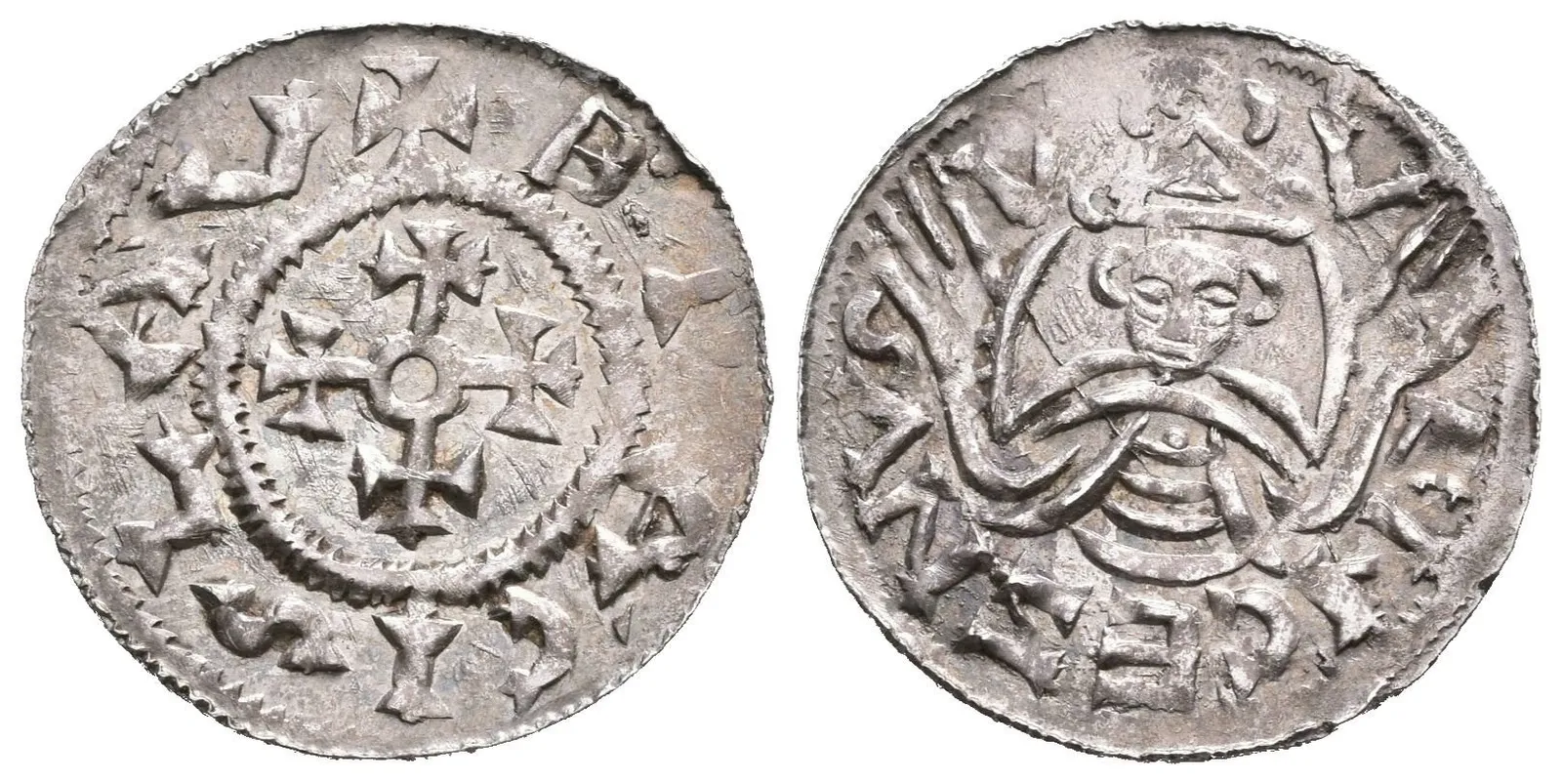 Denár, Cach 310, krásná zachovalost, tmavá patina, pěkně vyražený (1,21 g) — 1
