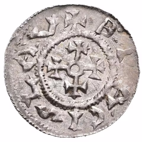 Denár, Cach 310, krásná zachovalost, tmavá patina, pěkně vyražený (1,21 g)