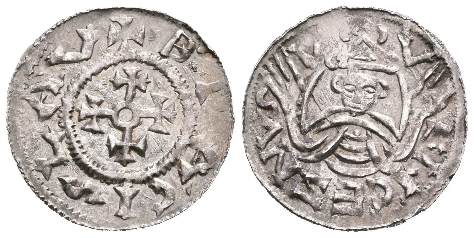 Denár, Cach 310, krásná zachovalost, tmavá patina, pěkně vyražený (1,21 g) — 1