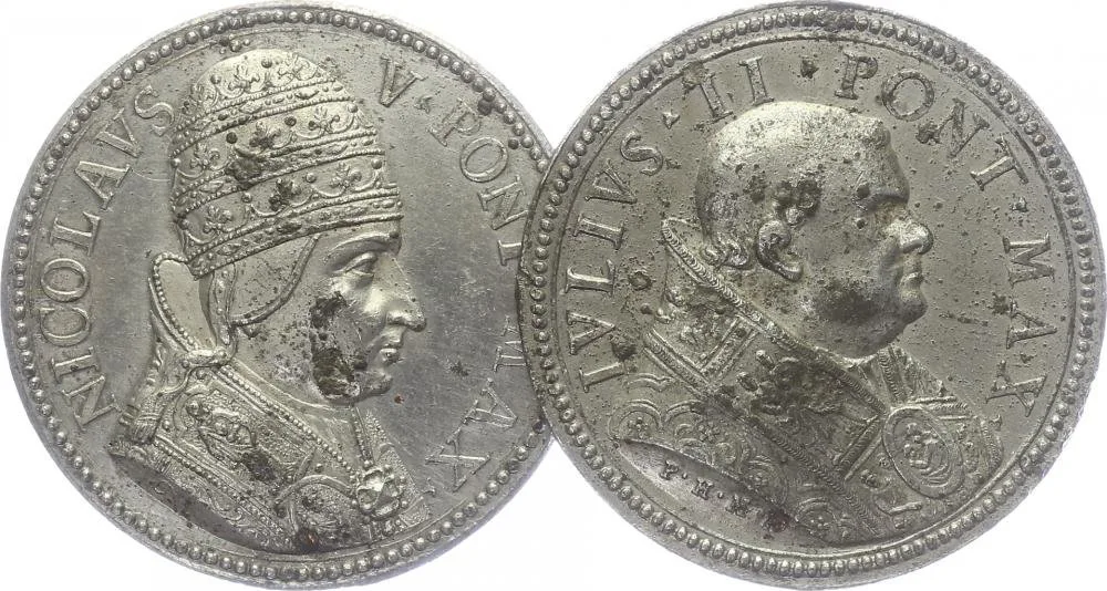 Vatikán - životopisné medaile, cca 18. století — 1