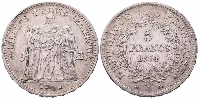 Francie, 5 Frank 1874 A