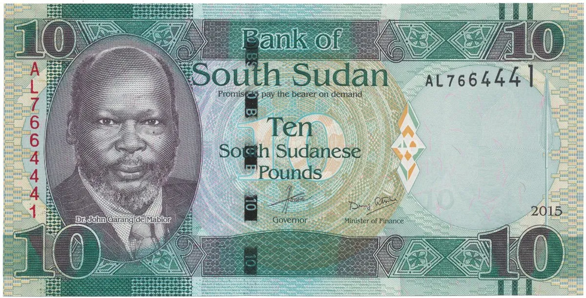 Súdán Jižní, 10 Sudanese Pounds 2015, P.12a