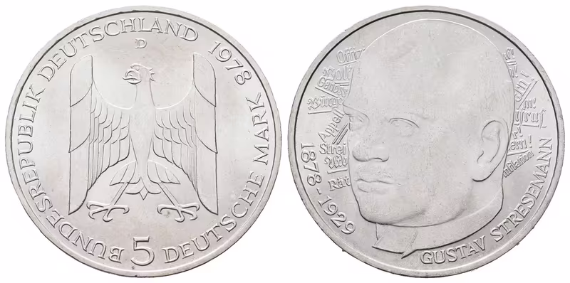 SRN, 5 Marka 1978 D - Stresemann