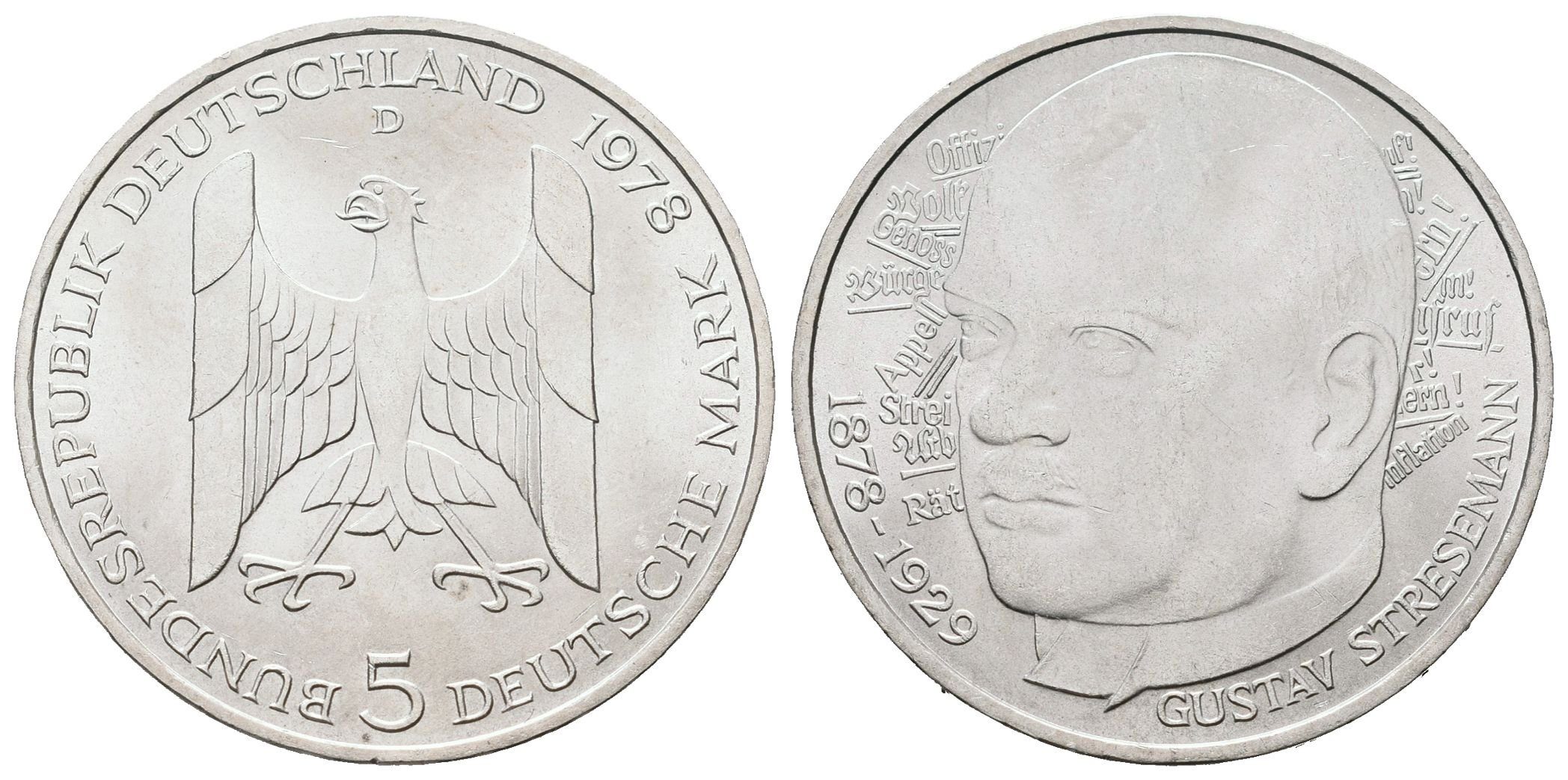 SRN, 5 Marka 1978 D - Stresemann