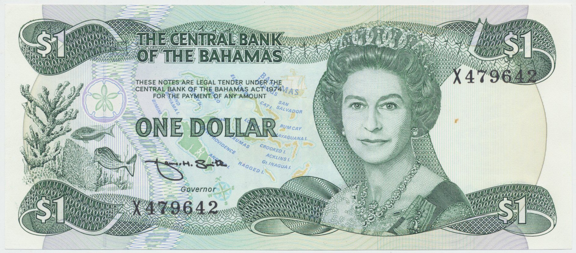 Bahamy, 1 Dollar (1984), P.43b