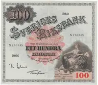 Švédsko, 100 Kronor 1960, P.48b