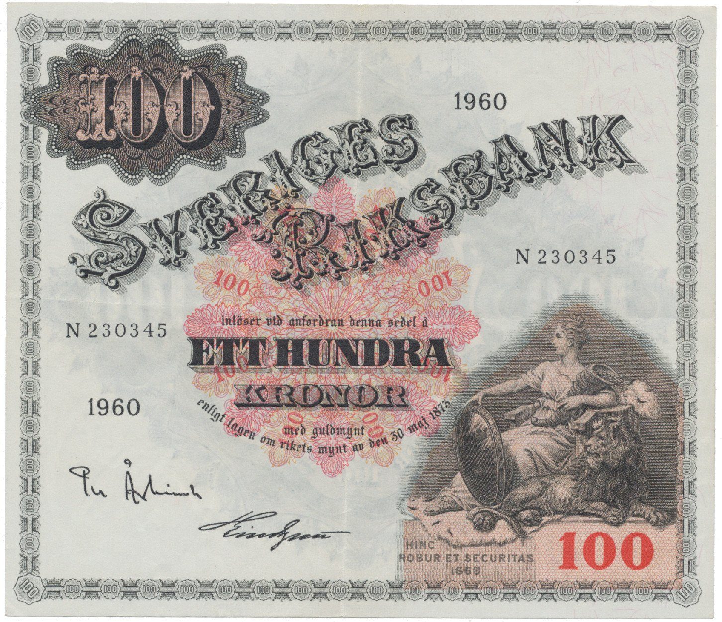 Švédsko, 100 Kronor 1960, P.48b