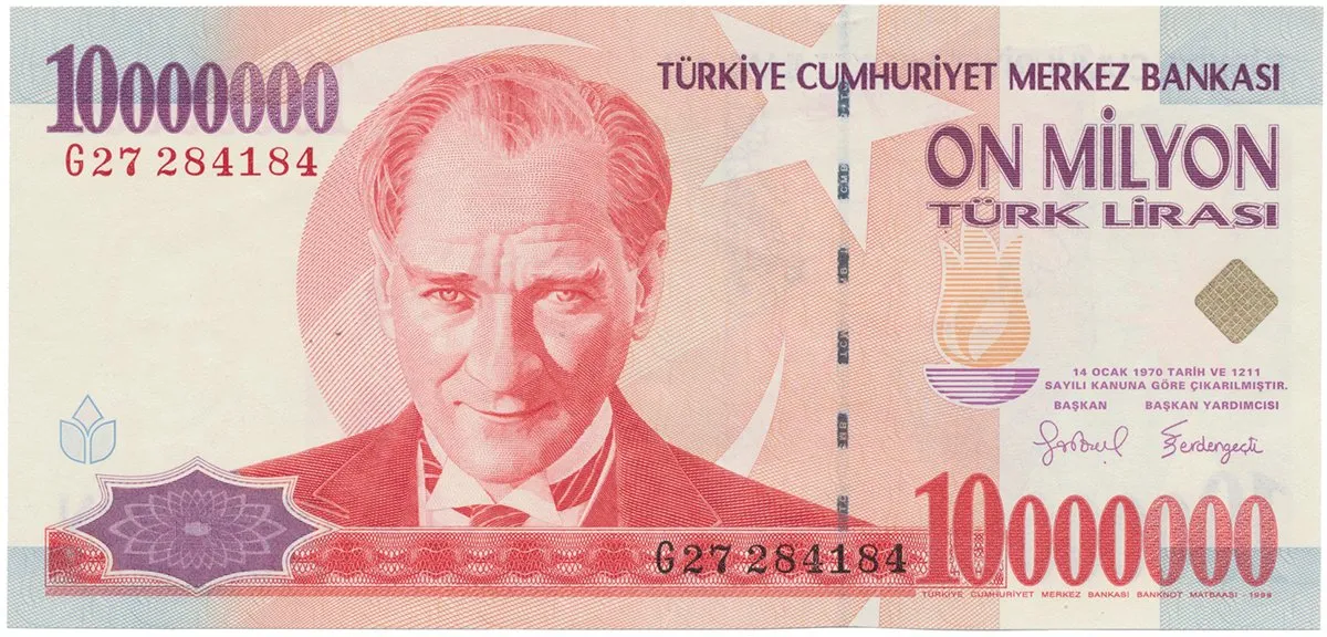Turecko, 10.000.000 Lira (1999), P.214