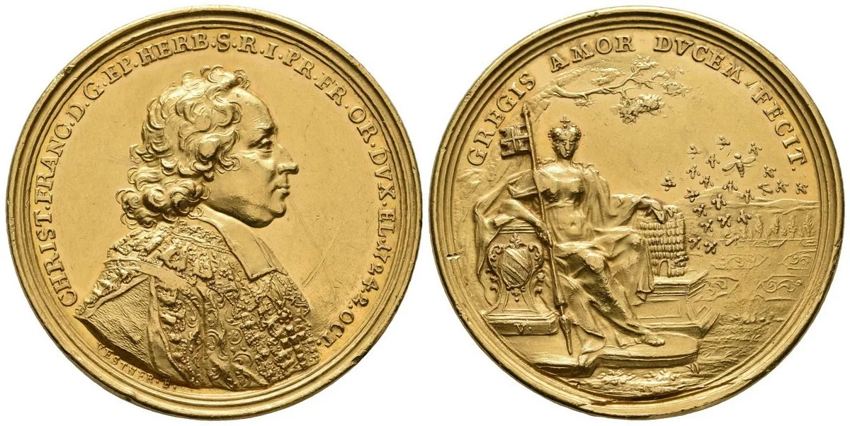 Würzburg - biskupství, Christoph Franz von Hutten, 1724 - 1729 — 1