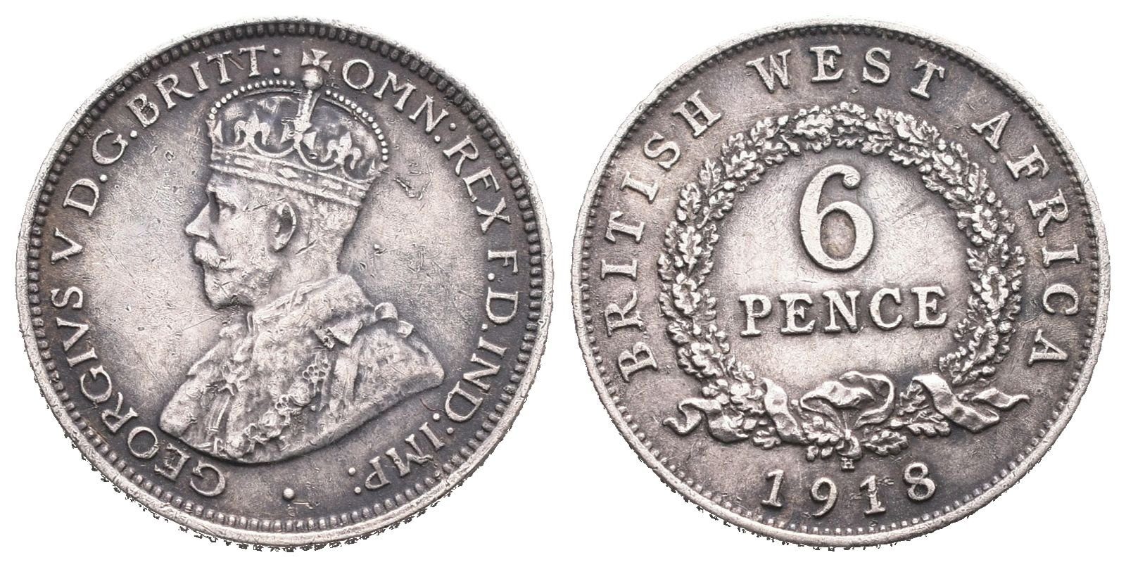 Britská západní Afrika, 6 Pence 1918