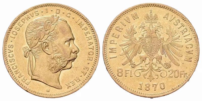 8 Zlatník / 20 Frank 1870