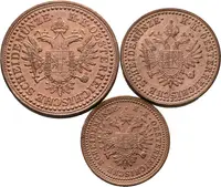 3 Krejcar 1851 A, 2 Krejcar 1851 A, 1 Krejcar 1851 A - fotografie 2