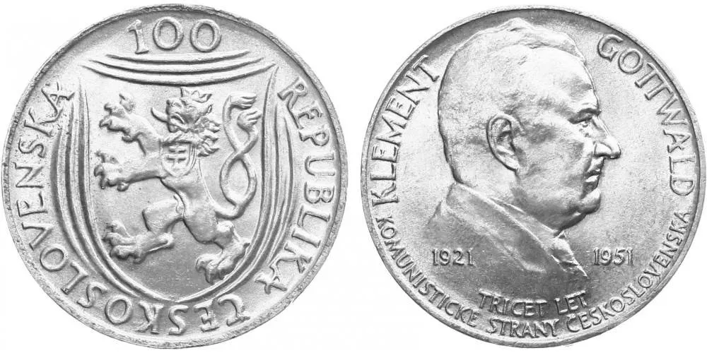 100 Koruna 1951 - Klement Gottwald