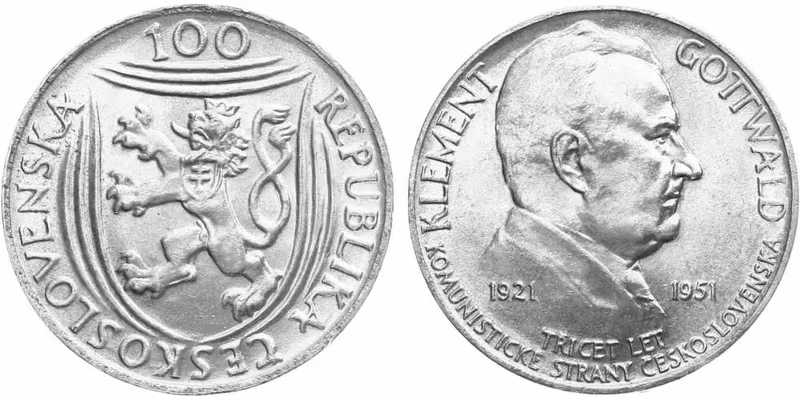 100 Koruna 1951 - Klement Gottwald