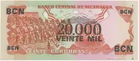 Nikaragua, 20.000 Cordobas (1987), P.147 - fotografie 2