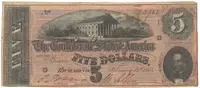 CSA, 5 Dollar 1864, P.67