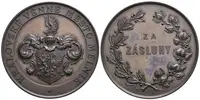 AE Medaile b.l. - Za zásluhy, Královské věnné město Mělník. Bronz 47,5 mm, — 1