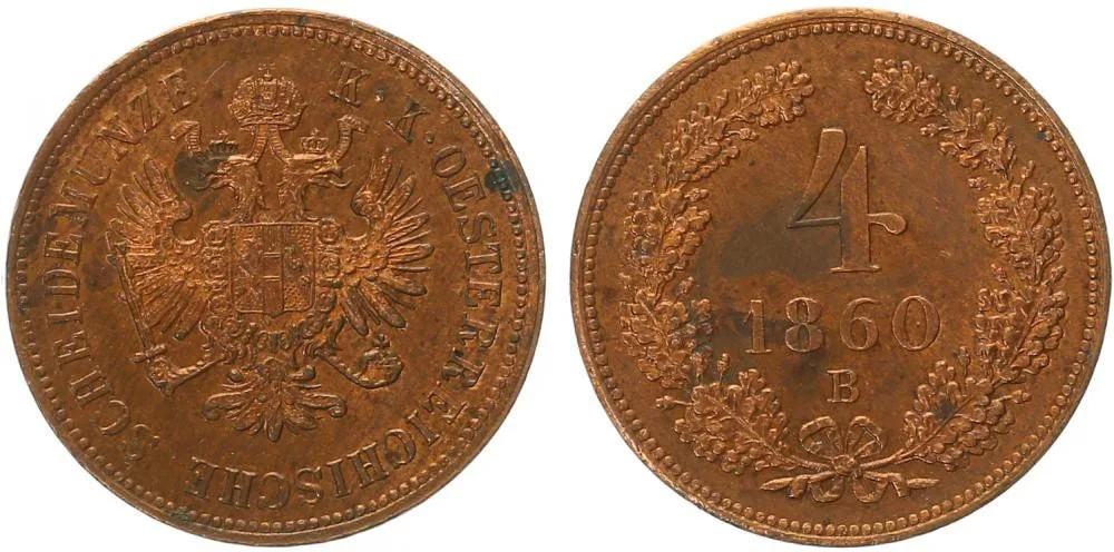 Rakouská a spolková měna, 1857 - 1892 — 1