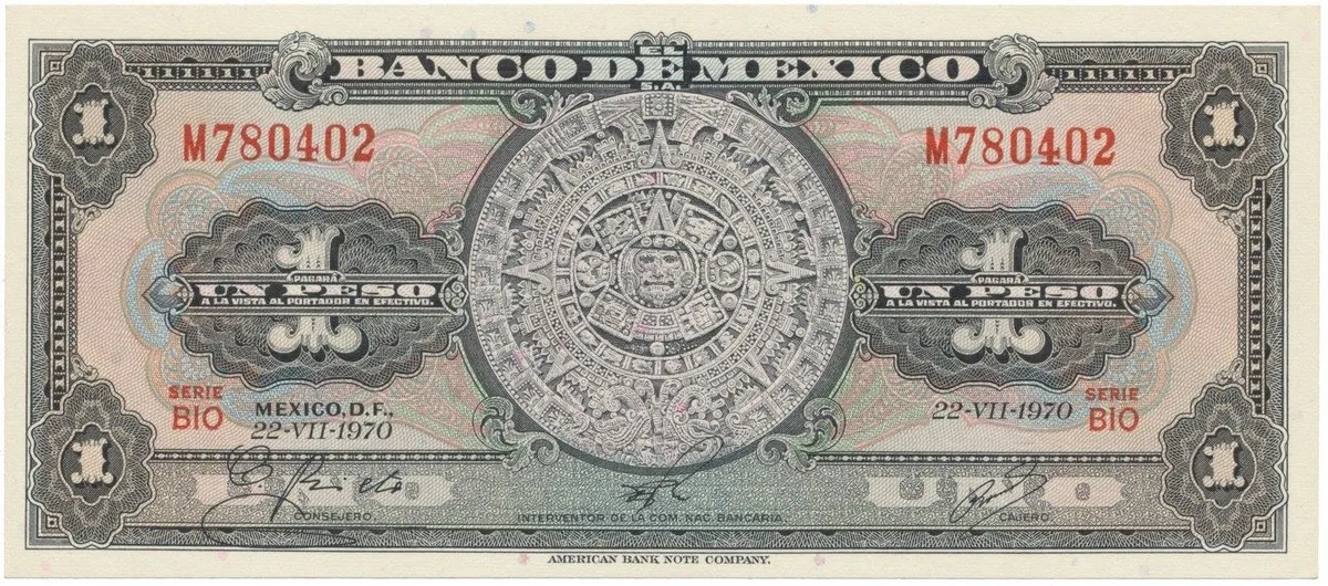 Mexiko, 1 Peso 1961-1970, P.59g-l