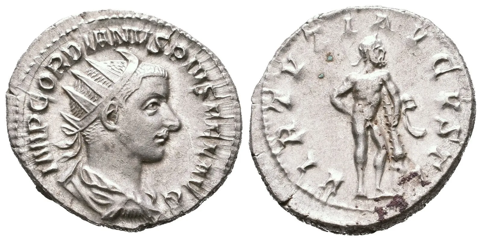 Antoninian, 241 - 243, Rv: VIRTVTI AVGVSTI, stojící Hercules zprava se opírá kyjem — 1
