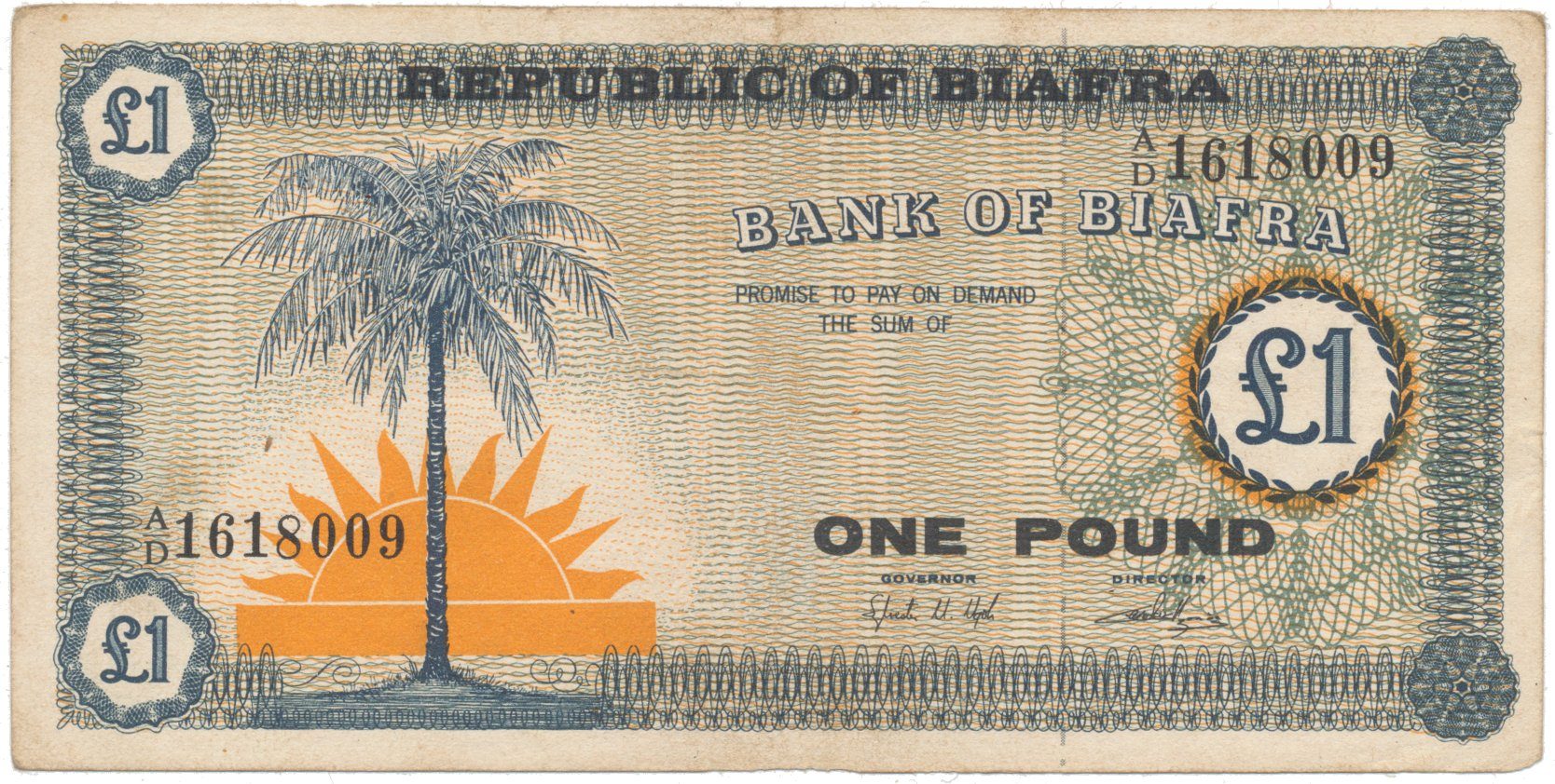 Biafra, 1 Pound (1967), P.2