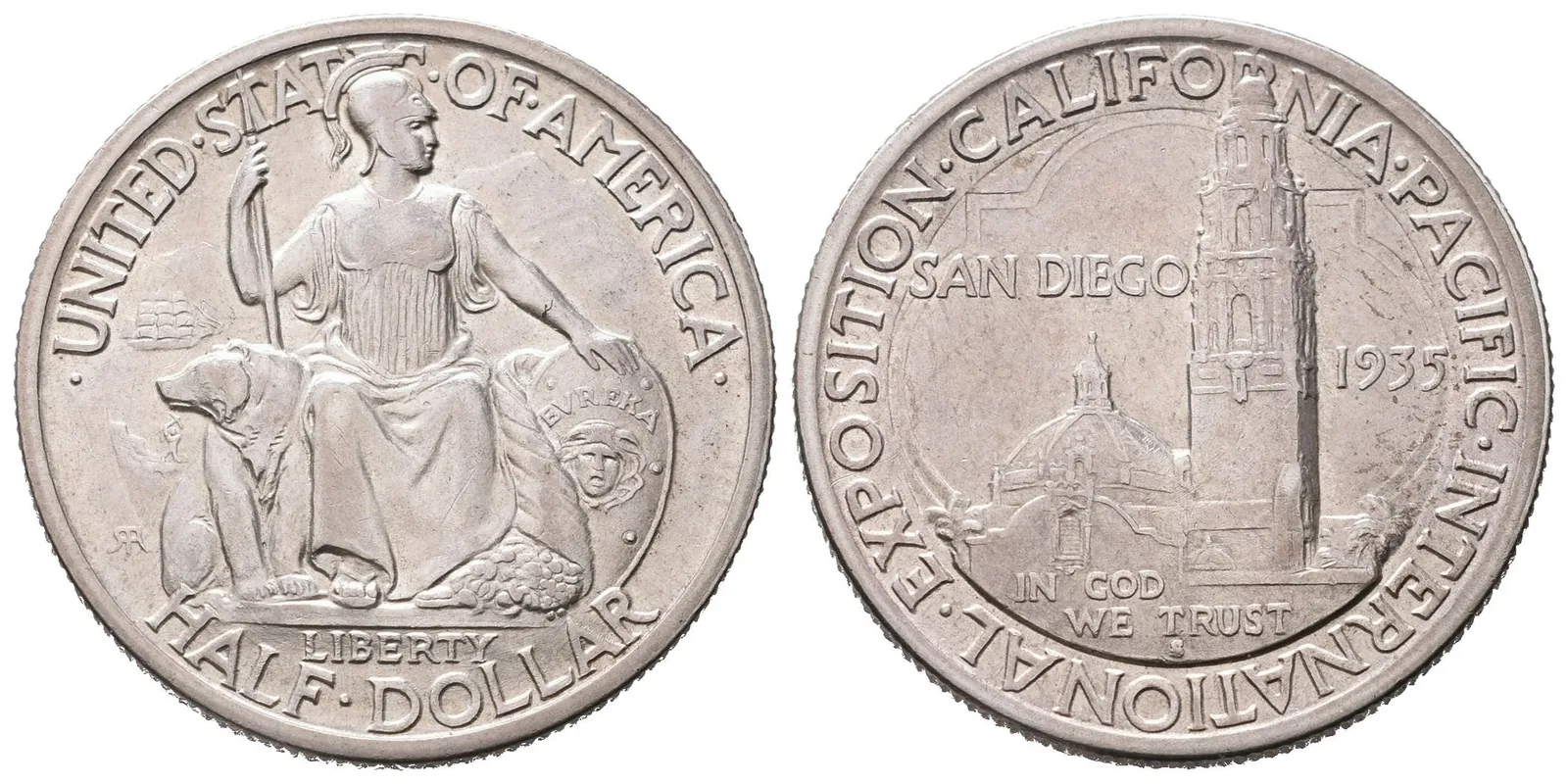 USA, 1/2 Dollar 1935 S - San Diego Pacific International Exposition