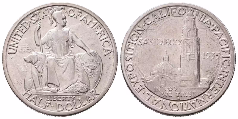 USA, 1/2 Dollar 1935 S - San Diego Pacific International Exposition