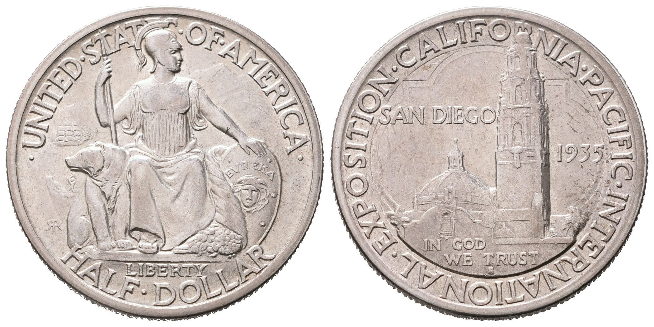 USA, 1/2 Dollar 1935 S - San Diego Pacific International Exposition