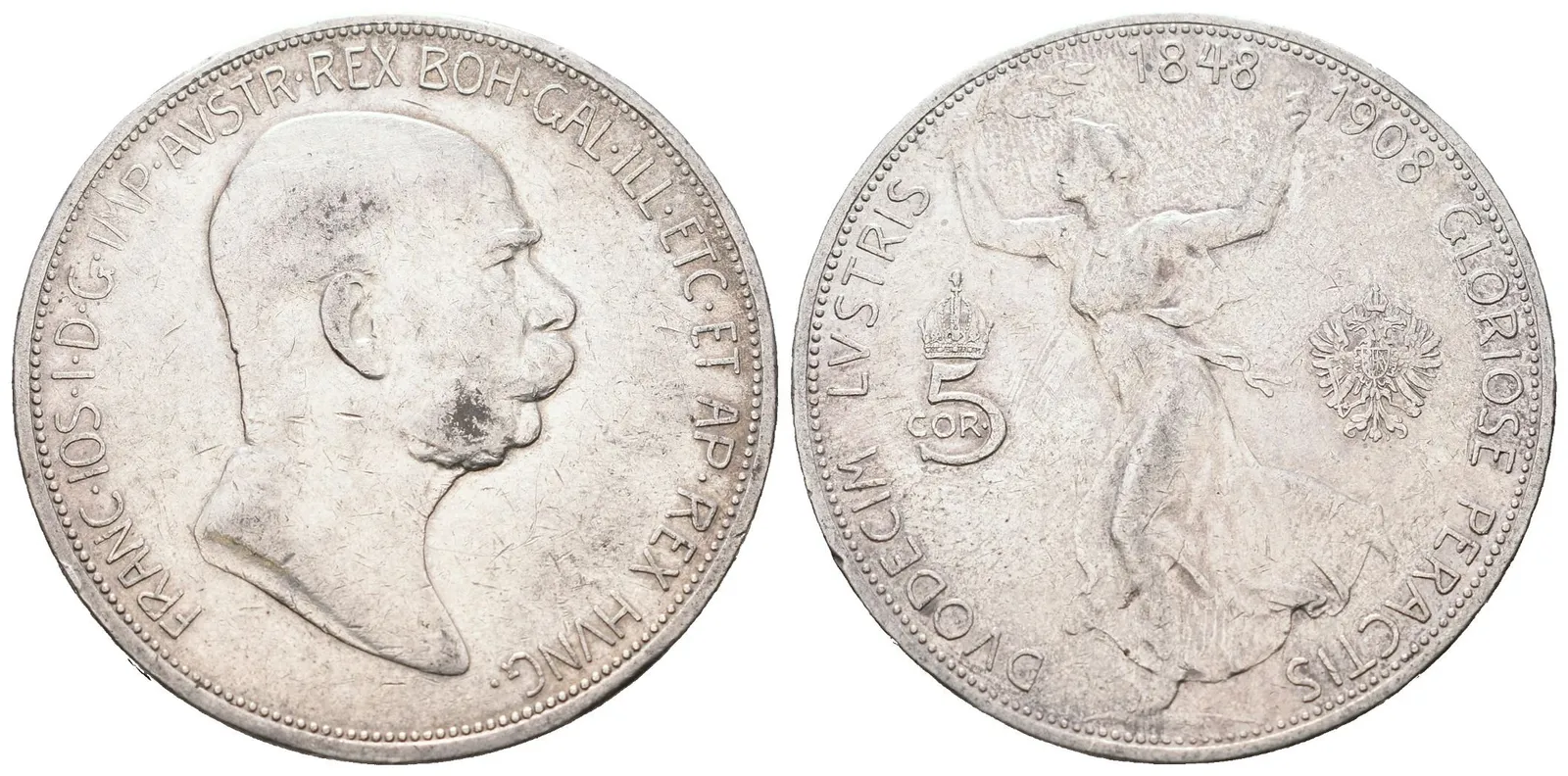 5 Koruna 1908 - jubilejní