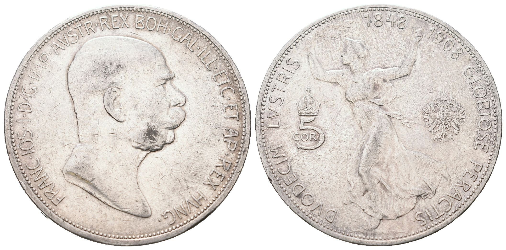 5 Koruna 1908 - jubilejní